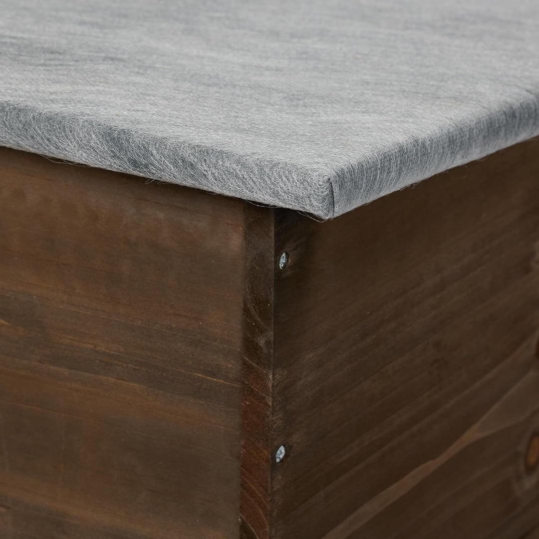 Relaxdays Igelhaus, Bausatz, Igelbau mit Boden, Rattenklappe & Labyrintheingang, Holz, HxBxT: 21 x 4