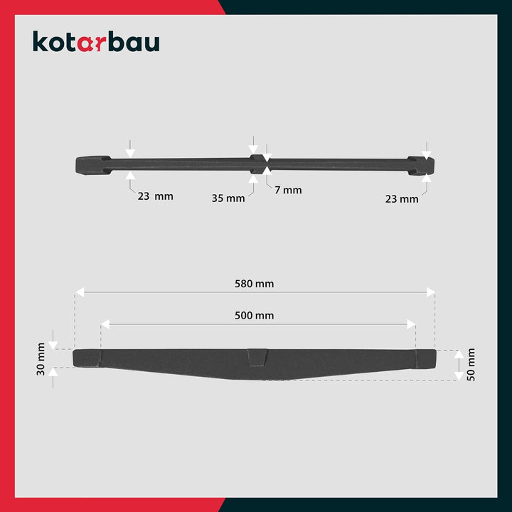 KOTARBAU Kaminrost 580 mm Einzelrost Aschenrost Tafelrost Rost Ersatzteile Zubehör Gusseisenrost Ofe