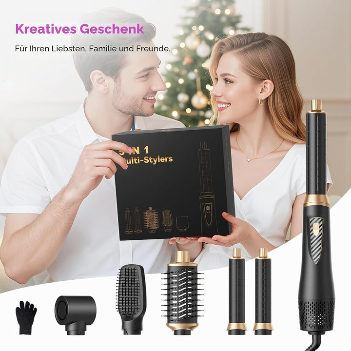UKLISS Airstyler 5 in 1 Hairstyler Set, Pro Föhnbürste Set, Ionen Haartrockner Haarstyler mit 32mm A
