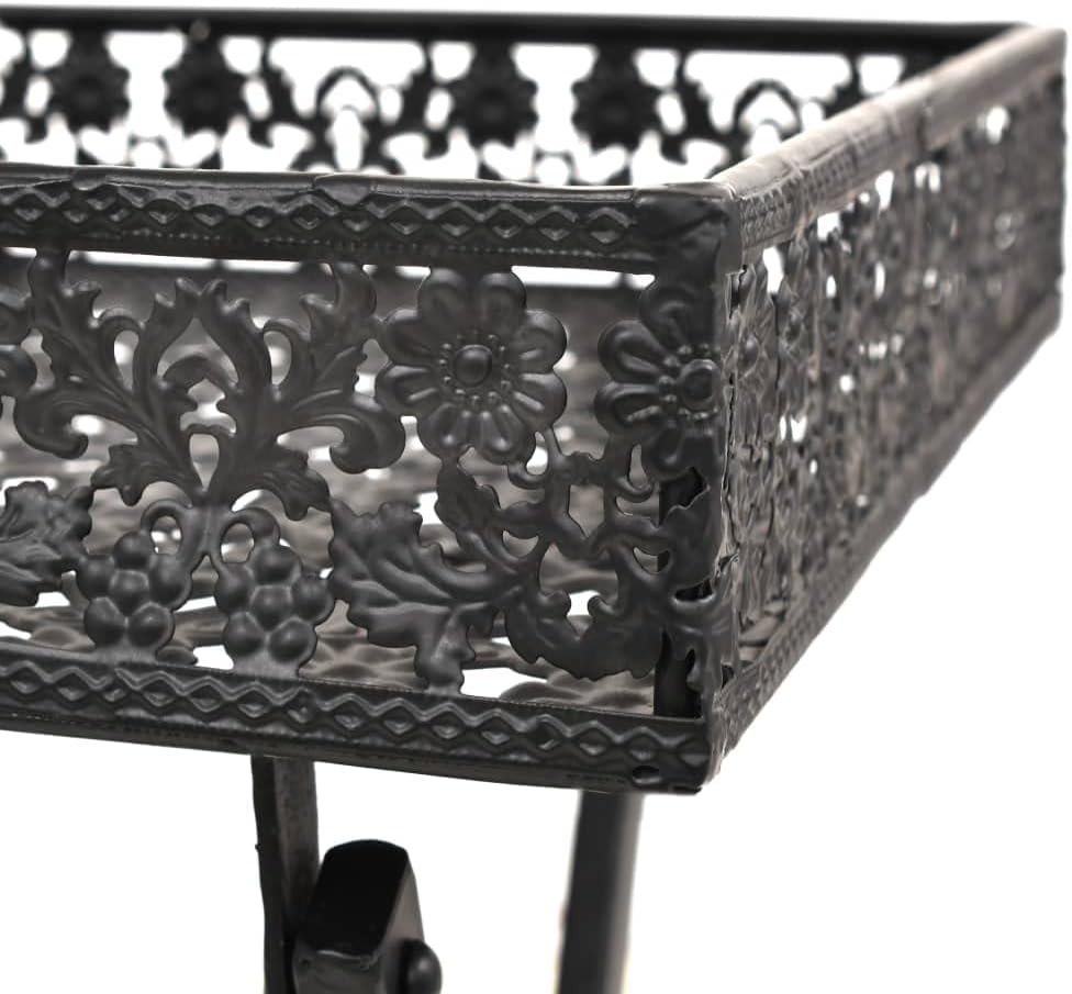 vidaXL Beistelltisch Klappbar Vintage Metall Schwarz Ablagetisch Tabletttisch