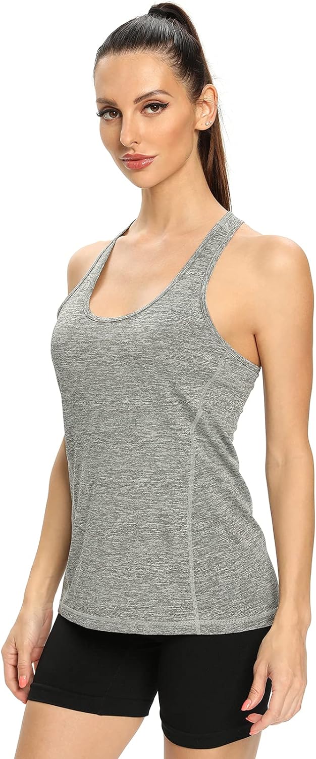 vislivin Sport-Tanktops für Damen Racerback Yoga Athletic Tanks Frauen Lauftraining Gym Unterhemd -