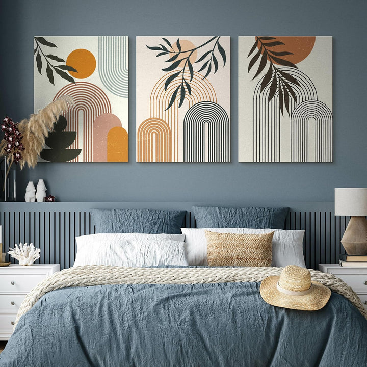 Muralo - Wandbilder Set - Leinwand Bilder Set Aufhängefertig - Bilder für Wohnzimmer Schlafzimmer -