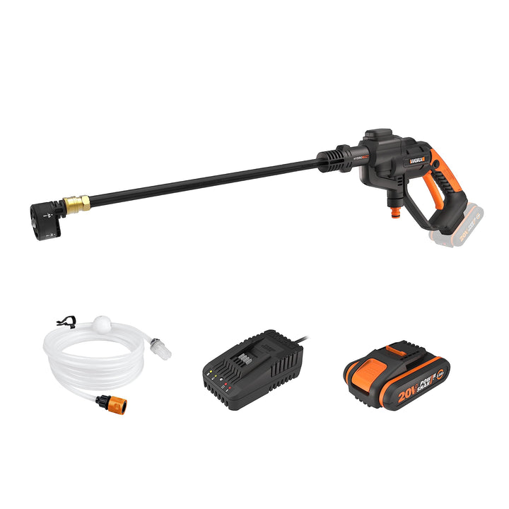 WORX WG620E Akku Hochdruckreiniger Hydroshot 20V – Mobiler Hochdruckreiniger inkl. Multi-Sprühdüse,