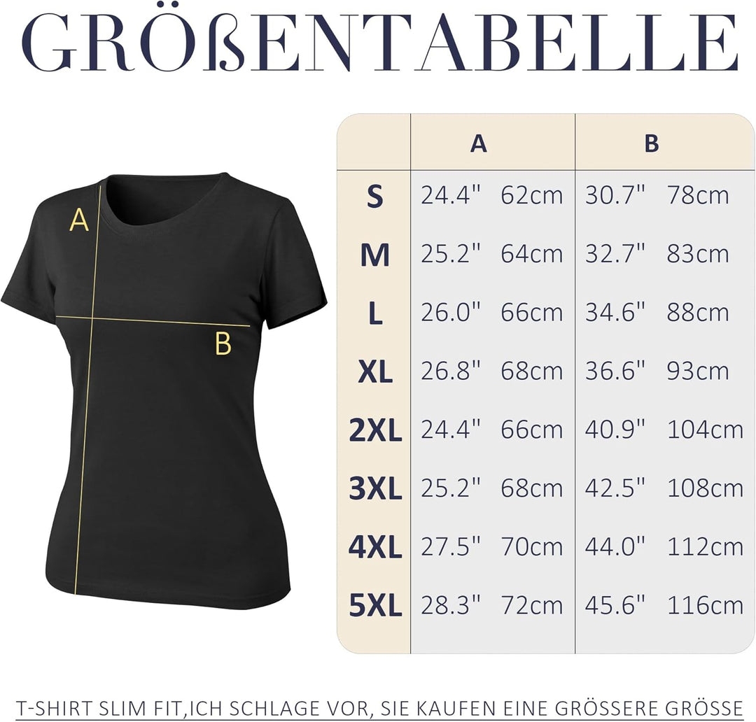 LiKing Damen T-Shirt Baumwolle Kurzarm Basic Sommer Rundhals T-Shirts Oberteile Top Bluse 1/3er Pack