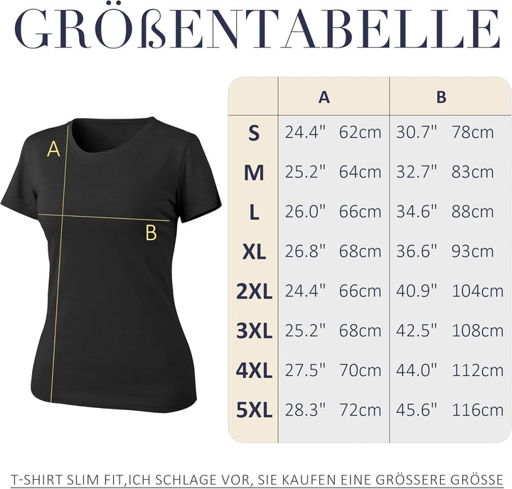 LiKing Damen T-Shirt Baumwolle Kurzarm Basic Sommer Rundhals T-Shirts Oberteile Top Bluse 1/3er Pack