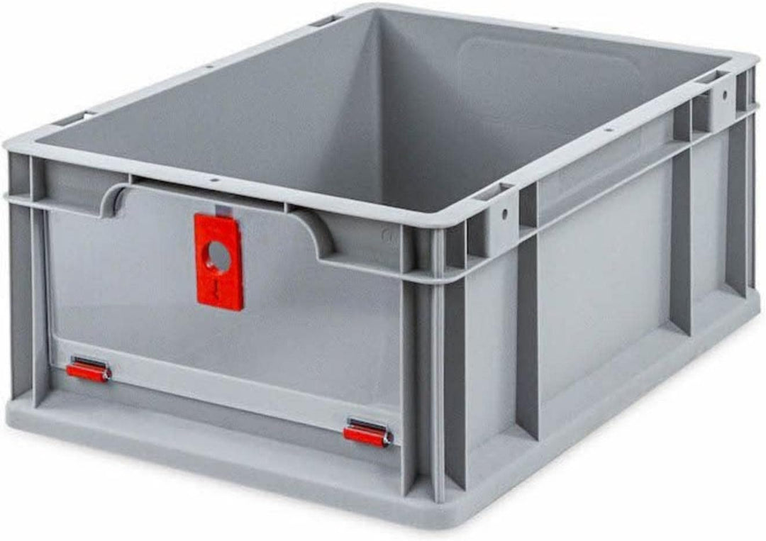 SuperSparSet 10x Eurobox NextGen Insight Cover | HxBxT 17x30x40 | 16 Liter | Niedrig/Rot | Eurobehäl