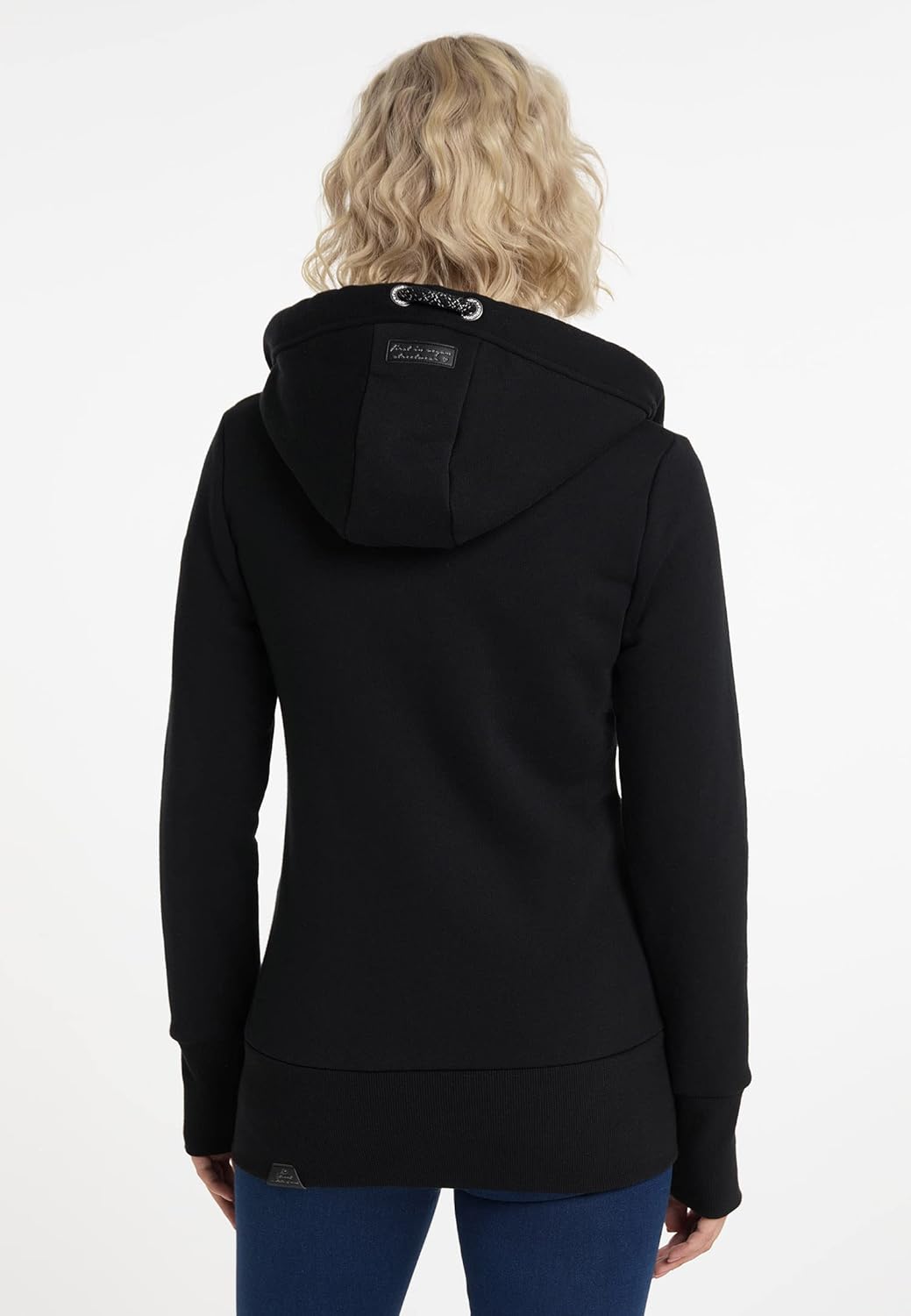 Ragwear NESKA Zip Damen Frauen Kapuzenjacke,Zip Hoodie,Kapuzenpullover,Sweatjacke M Schwarz, M Schwa