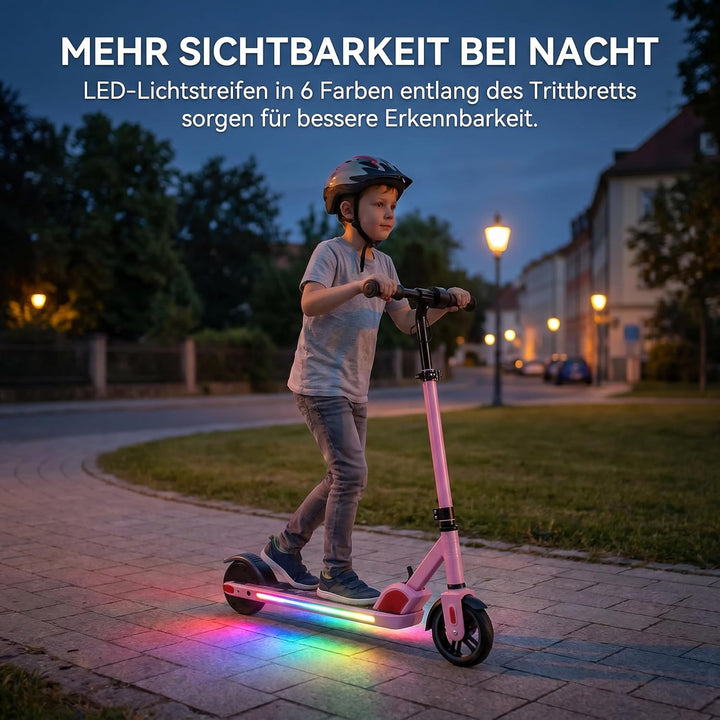 Caroma Elektroroller für Kinder von 6-12 Jahren, 150W Motor bis 16 km/h E Scooter, Faltbarer E Rolle