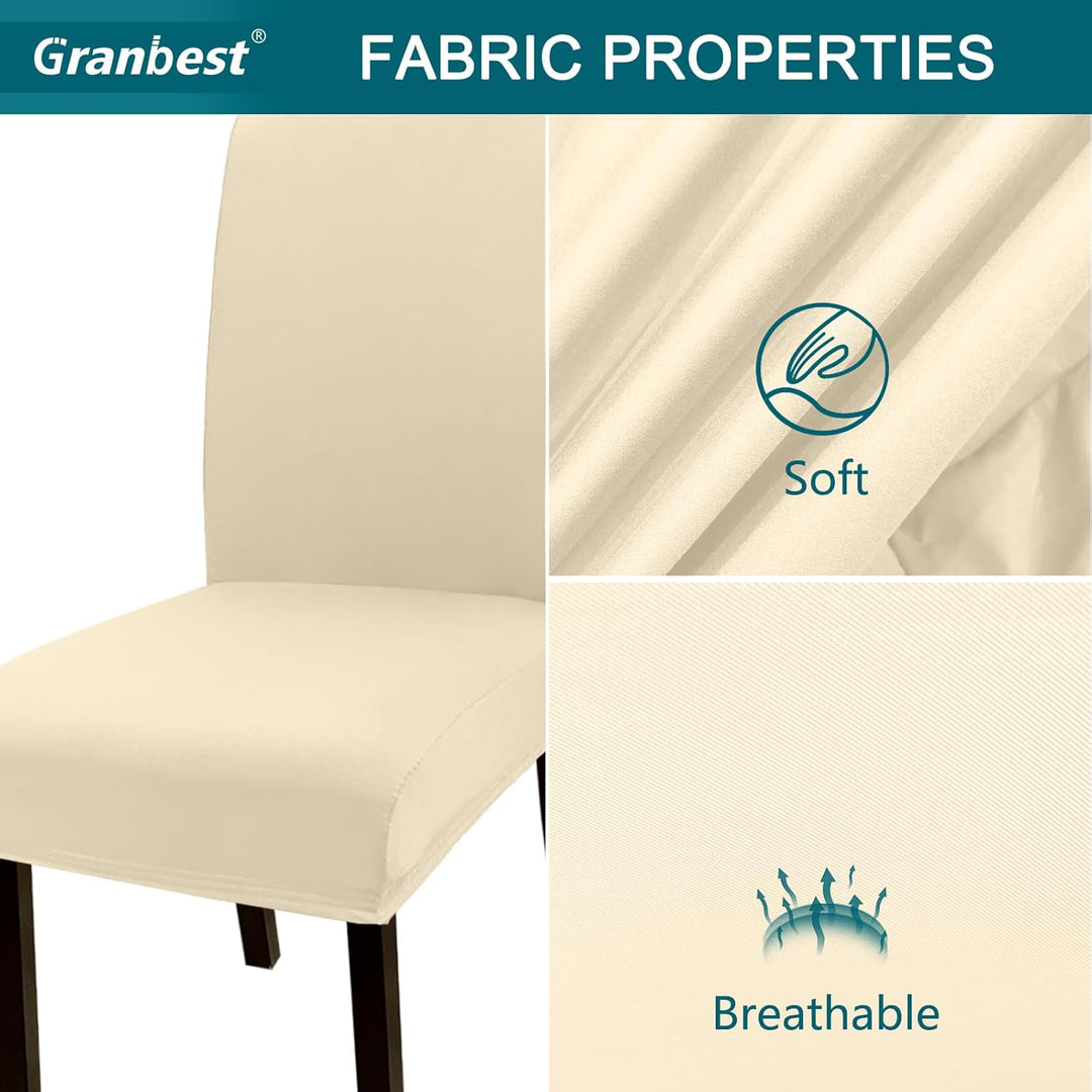 Granbest Super Dehnbar Essen Stuhlhusse, Universal Mikrofaser Parson Essen Stuhlhussen 6er Set, Abne