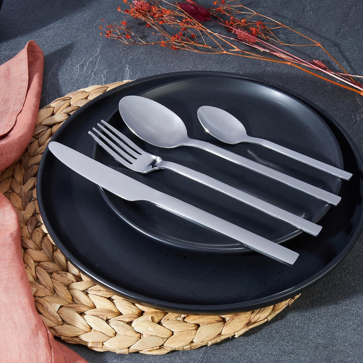 Russell Hobbs Besteckset 16-teilig, Edelstahl Besteck Set für 4 Personen, Vermont Besteckset Hochgla