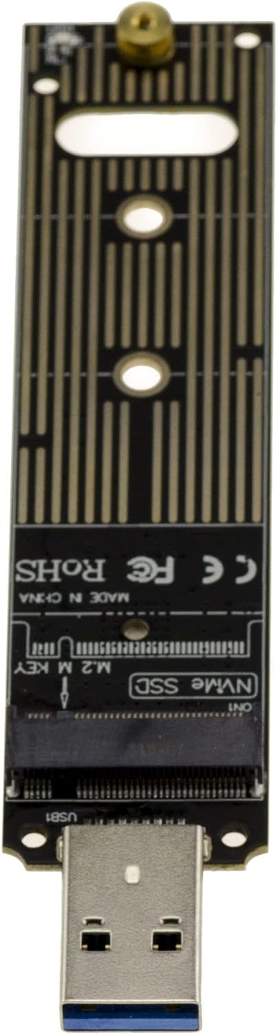 KALEA-INFORMATIQUE USB 3.1 10G Stick-Adapter für M.2 M2 NGFF NVMe B+M oder M Key SSDs mit JMicron JM