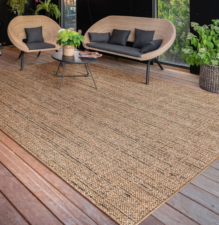 Paco Home Outdoor Teppich Wetterfest Balkon Küche Wohnzimmer Einfarbig Abstraktes Design Boho Muster