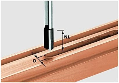 Festool Nutfräser HW S8 D10/20 10 x 20 mm HW, 10 x 20 mm HW