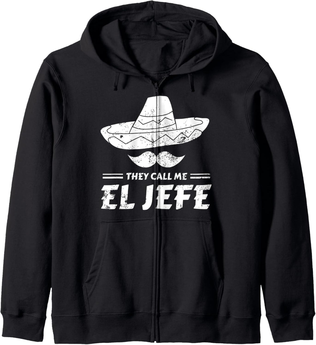El Jefe Mexico Sombrero Geschenk Mexikaner Kapuzenjacke