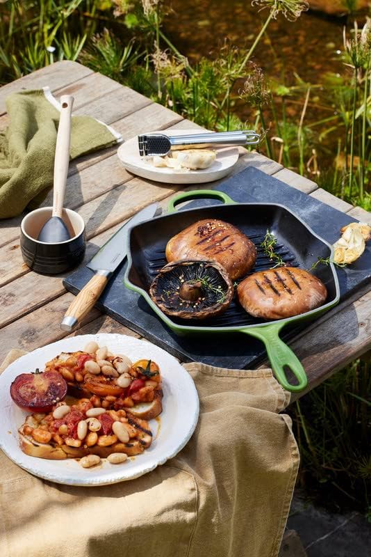 Le Creuset Signature Gusseisen-Grillpfanne, Quadratisch, 26 cm, Für alle Herdarten inkl. Induktion g