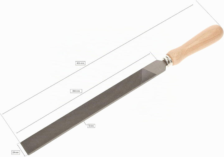 KOTARBAU® Werkstattfeile Flach Länge: 300 mm Hieb 3 (Fein) Handfeile Flachfeile Metallfeile für Meta