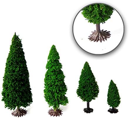 OrgMemory Modellbau Bäume, Mischwald Bäume, h0 Figuren, h0 Bäume, (19pcs, 5-15 cm), Tabletop Gelände