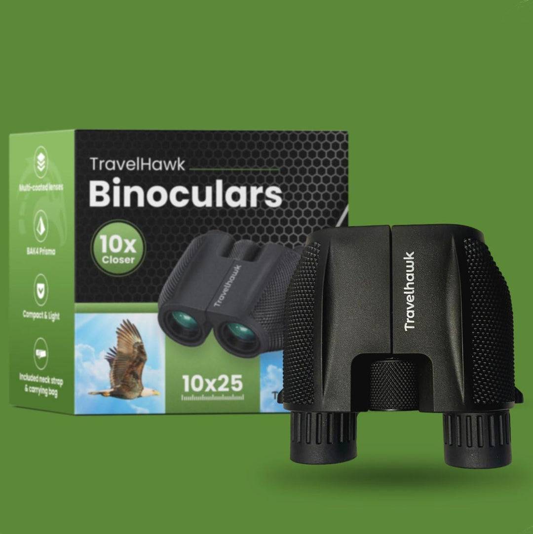 Fernglas 10x25 HD - Kompakte Fernglas für Brillenträger, Erwachsene und Kinder, Feldstecher BAK4 Pri