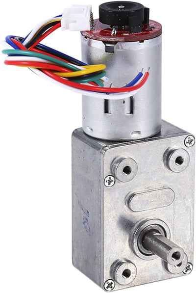 12 V DC Endlosschraubenmotor Reduziermotor mit Autoblocking Srong Encoder, Ausgangsachse 6 mm (10 RP