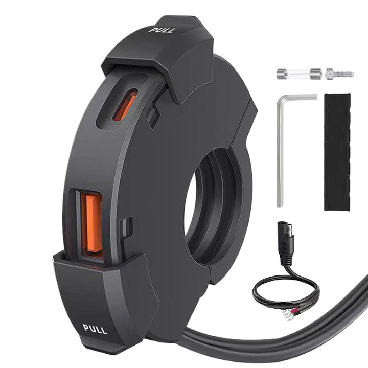 Motorrad USB-Anschluss,Tablet-Ladestecker | Spritzwassergeschützter PD30W USB-Adapteranschluss Für L