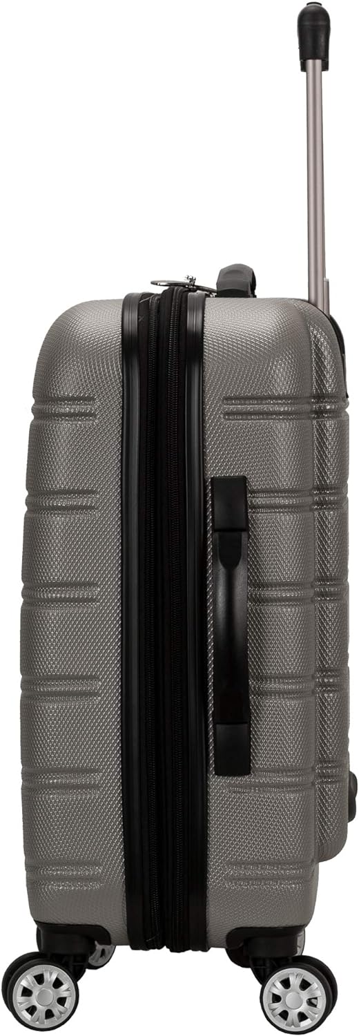 Rockland Melbourne Hardside Erweiterbares Spinner-Rad Gepäck, Silber, Carry-On 20-Inch, Melbourne Ha