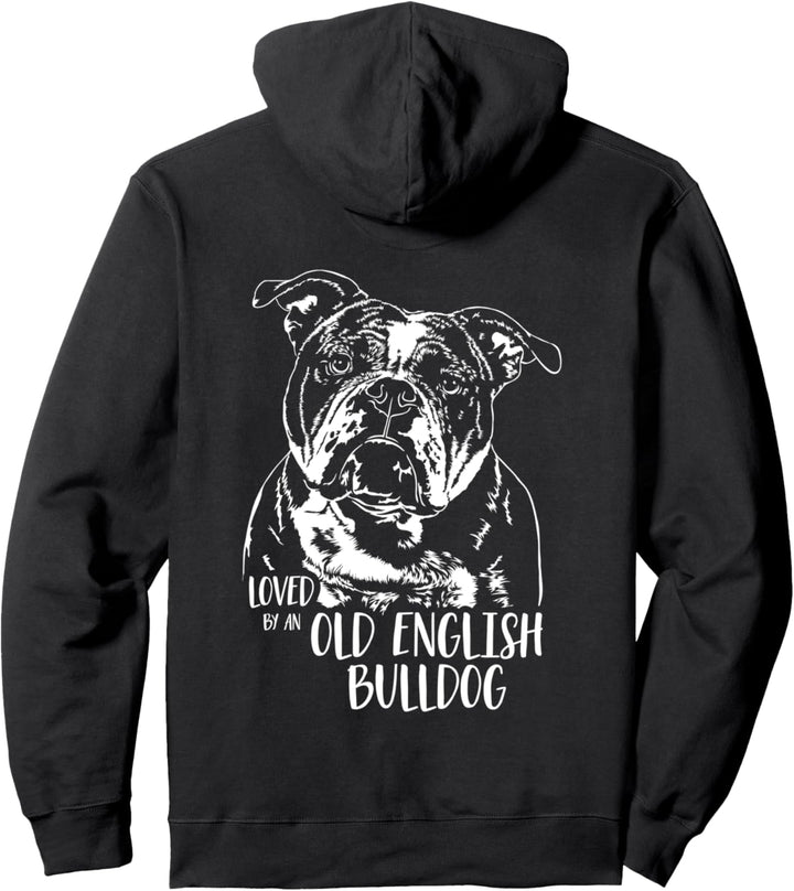 Loved by an Old English Bulldog Hund Spruch OEB Hundespruch Pullover Hoodie