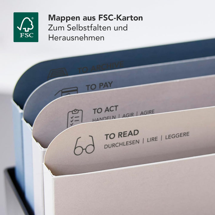Rotho MyPaper Plus Dokumentenorganizer A4 | Schreibtisch Organizer für Büro und Homeoffice | Briefab
