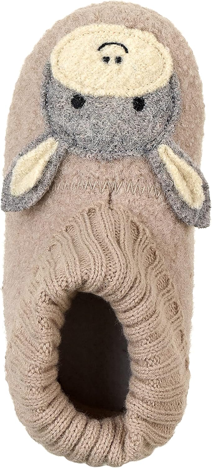 Sterntaler Unisex Kinder Hausschuhe Baby Hausschuh Filz Esel Emmi 18 EU Beige, 18 EU Beige
