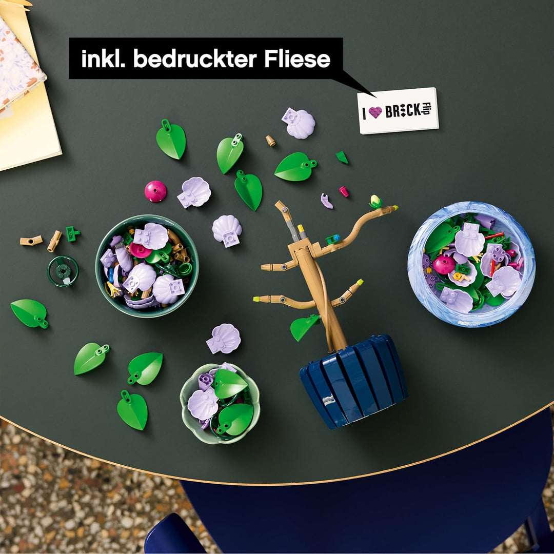 LEGO Hibiskus Blume (10372) - Blumen LEGO Botanicals, Blumenstrauss Deko (inkl. bedruckter Fliese)