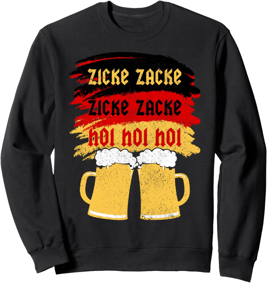 Zicke Zacke Hoi Deutschland Bier Party Mallorca Saufen Sweatshirt