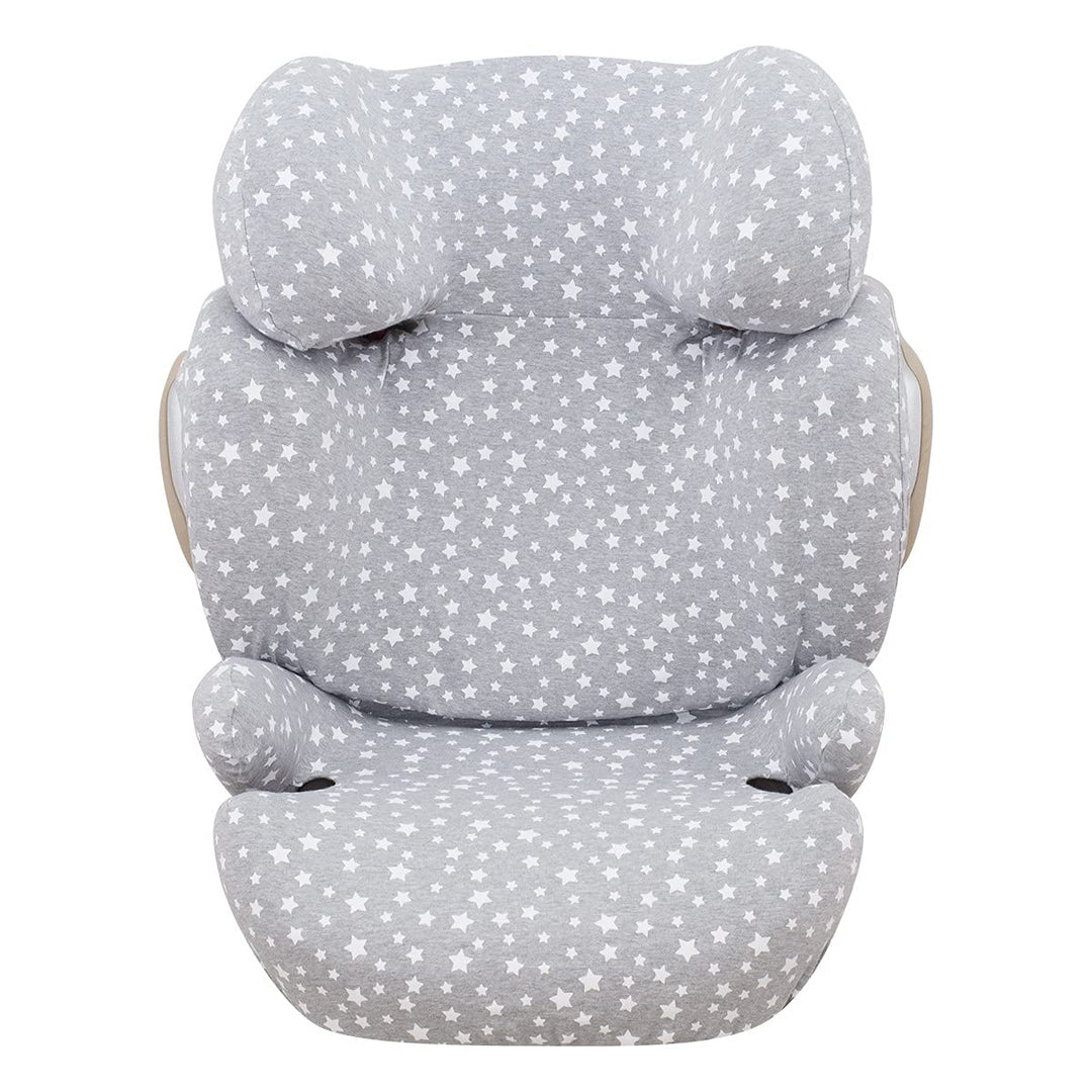 JYOKO Kids Bezug kompatibel mit Cybex Solution Q2 Fix, Q3, Cybex Z Fix, Gb Elian (White Star), WHITE