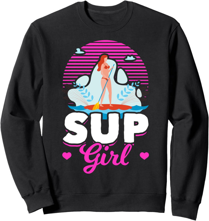 Stand Up Paddling Mädchen SUP Frauen Stand Up Paddeln Sweatshirt