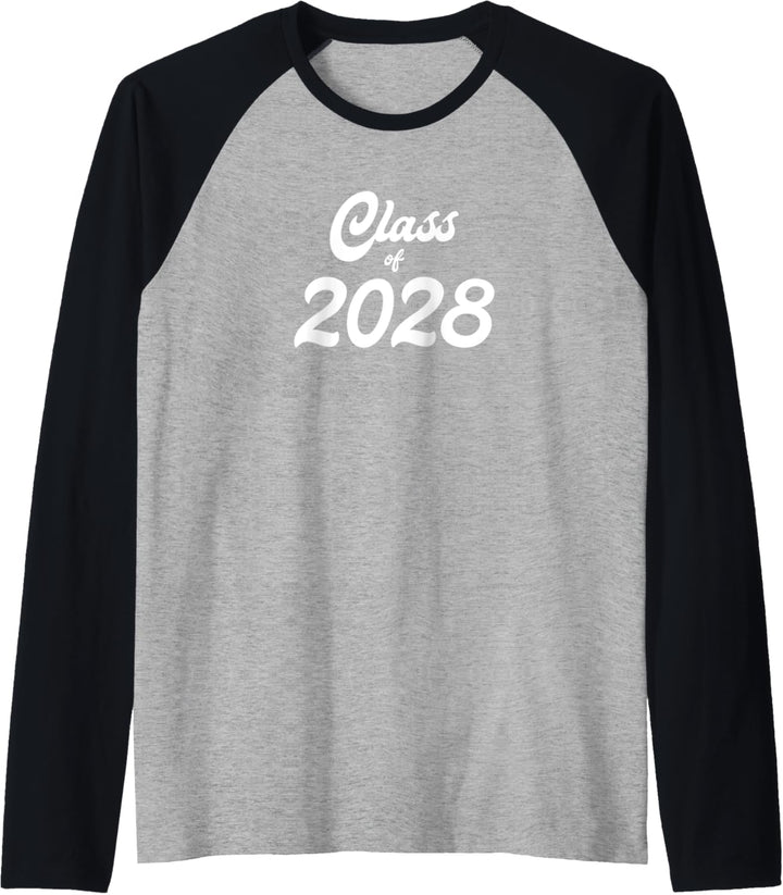 Class of 2028 Shirt | Graduation Gift Him Her Senior Class Raglan