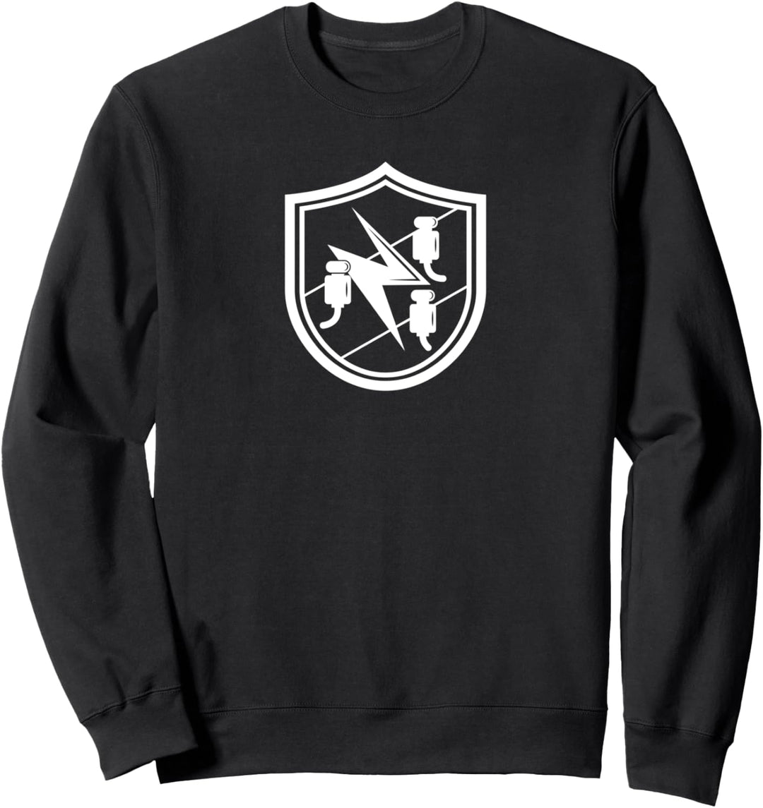 Elektriker Elektroniker Wappen Schild Zunftzeichen Tradition Sweatshirt