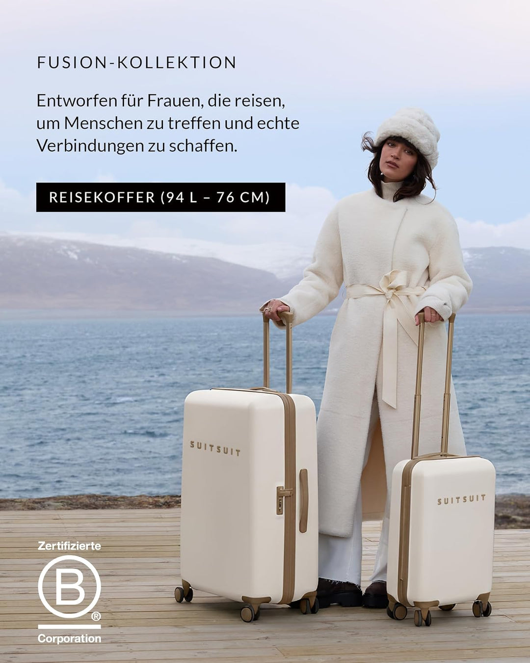 SUITSUIT - Fusion - White Swan - Reisekoffer (76 cm) L White Sawn, L White Sawn