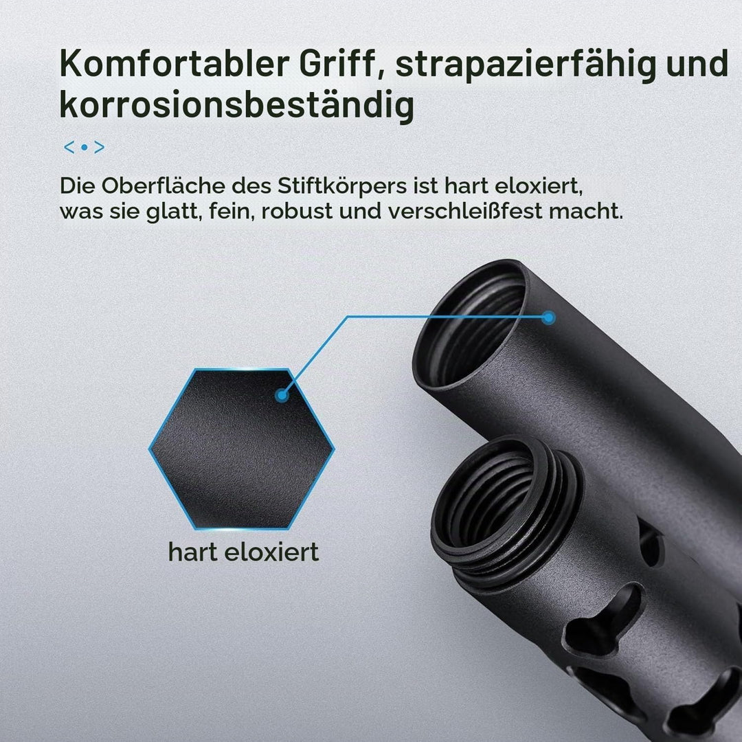 NEXTORCH NP20 Dino Pen Tactical Pen Glasbrecher, Kubotan + Kugelschreiber schwarz