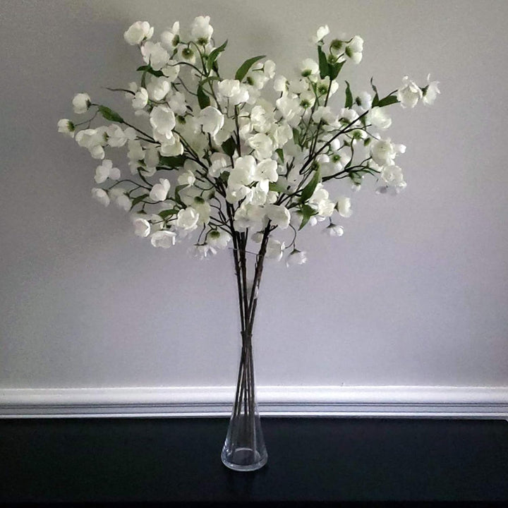 WGV Bud Vase, Höhe 40,6 x 36,8 cm, schräg Geschnittener offener Schnitt, 7,6 cm, klare Maria Glasvas