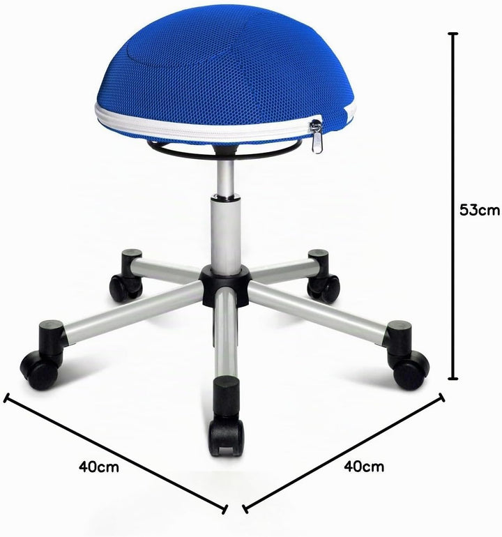 Topstar Sitness Half Ball, Fitness-Hocker, Arbeitshocker, Rollhocker, Dreidimensional bewegliche Sit
