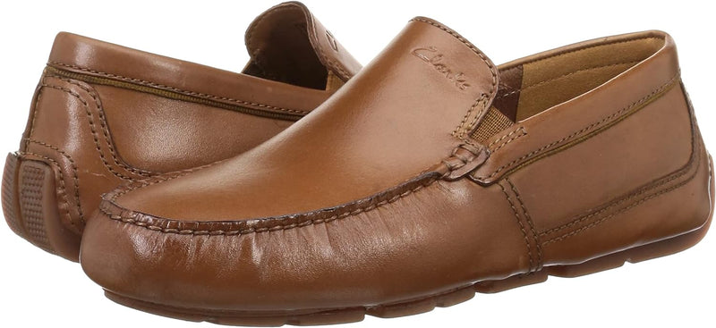 Clarks Herren Markman Plain Moccasin 42 EU Tan Leather, 42 EU Tan Leather