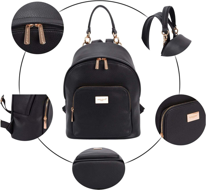 David Jones - Damen Kleine Rucksack Backpack - Frauen Weiches PU Leder Daypack - Casual City Mode Ta