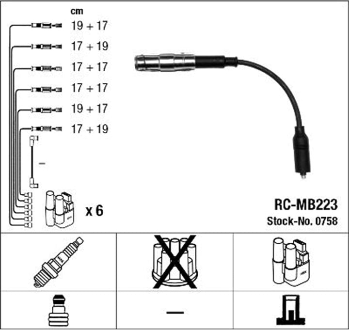 NGK 758 Zündleitungssatz
