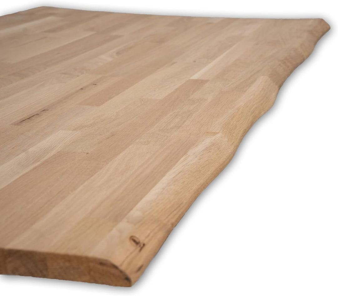 Tischplatte Eiche Massiv Baumkante (80 x 80 cm, Eiche, naturbelassen) Eiche, Naturbelassen 80 x 80 c