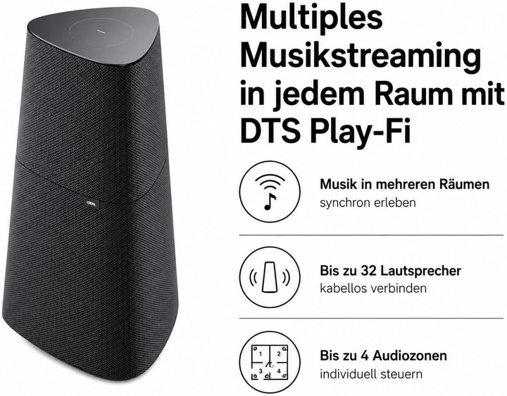 LOEWE Klang mr3, Basaltgrau, Multiroom Lautsprecher, AirPlay 2, Chromcast, DTS Play-Fi, 150 Watt Ges