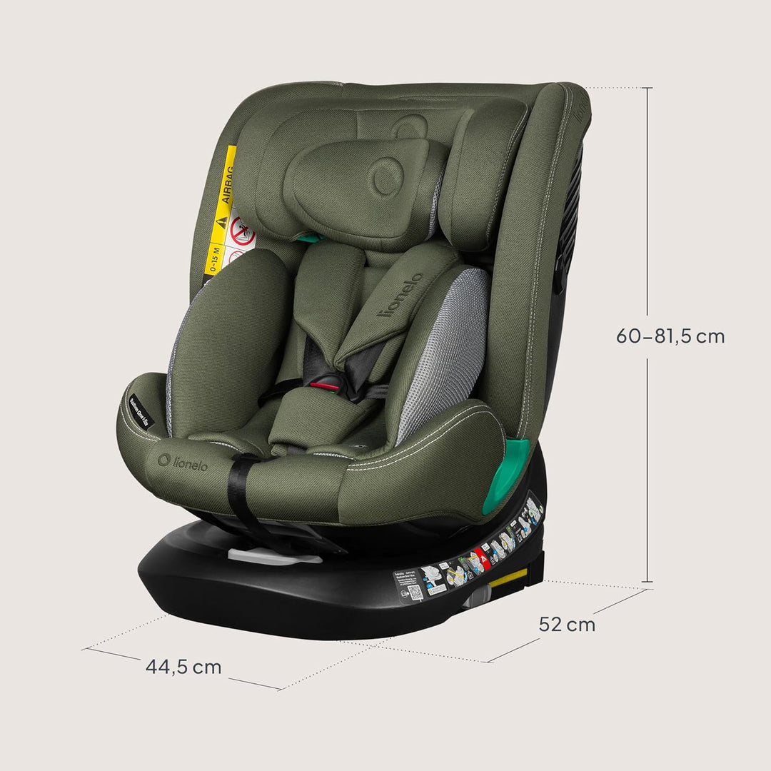 Lionelo Bastiaan i-Size One 360o drehbarer Autositz für Kinder von 40-150 cm, Montage in Fahrtrichtu
