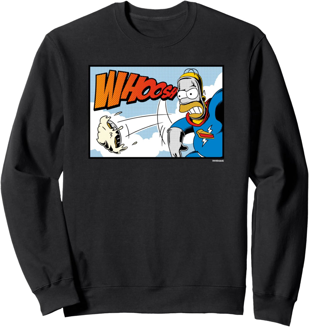 The Simpsons Homer Super Hero Pie Man Comic Sweatshirt
