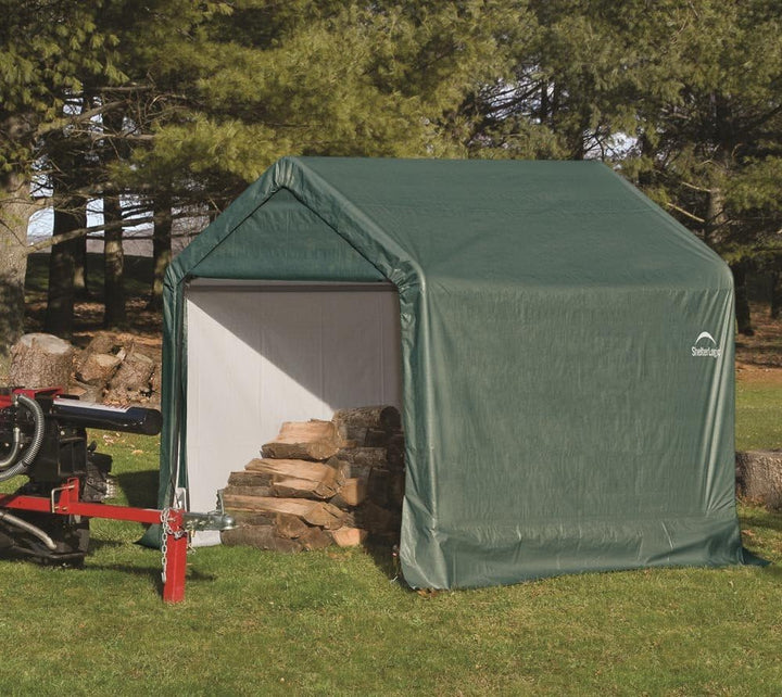 ShelterLogic Folien Zeltgarage Gerätehaus | Grün | 180x180x180 cm