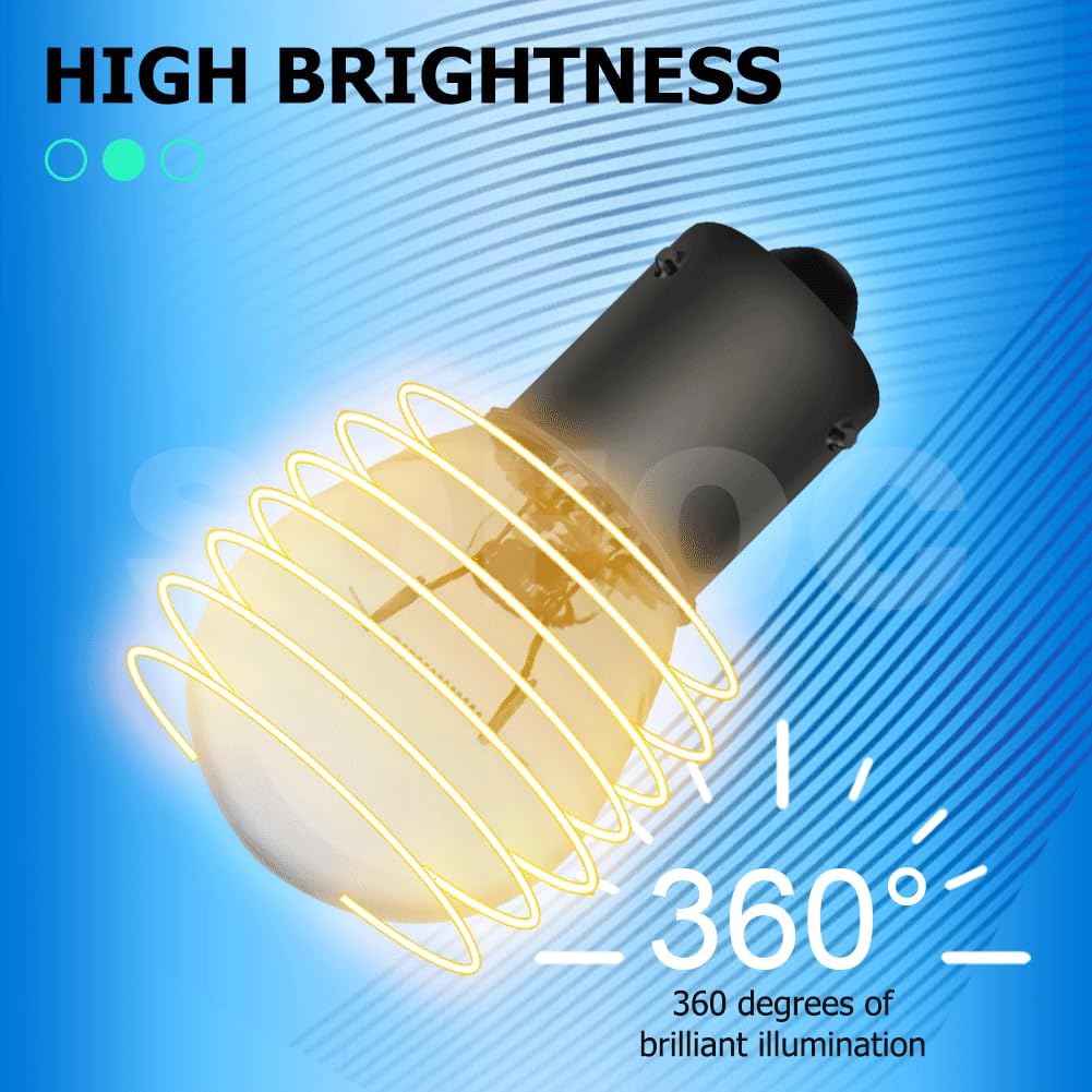 SOFOC PY21W 12V 21W BAU15S Warmweiss Nebel-/Rückfahrleuchte Blinker 150°-Offset-Stift Einfachkontakt