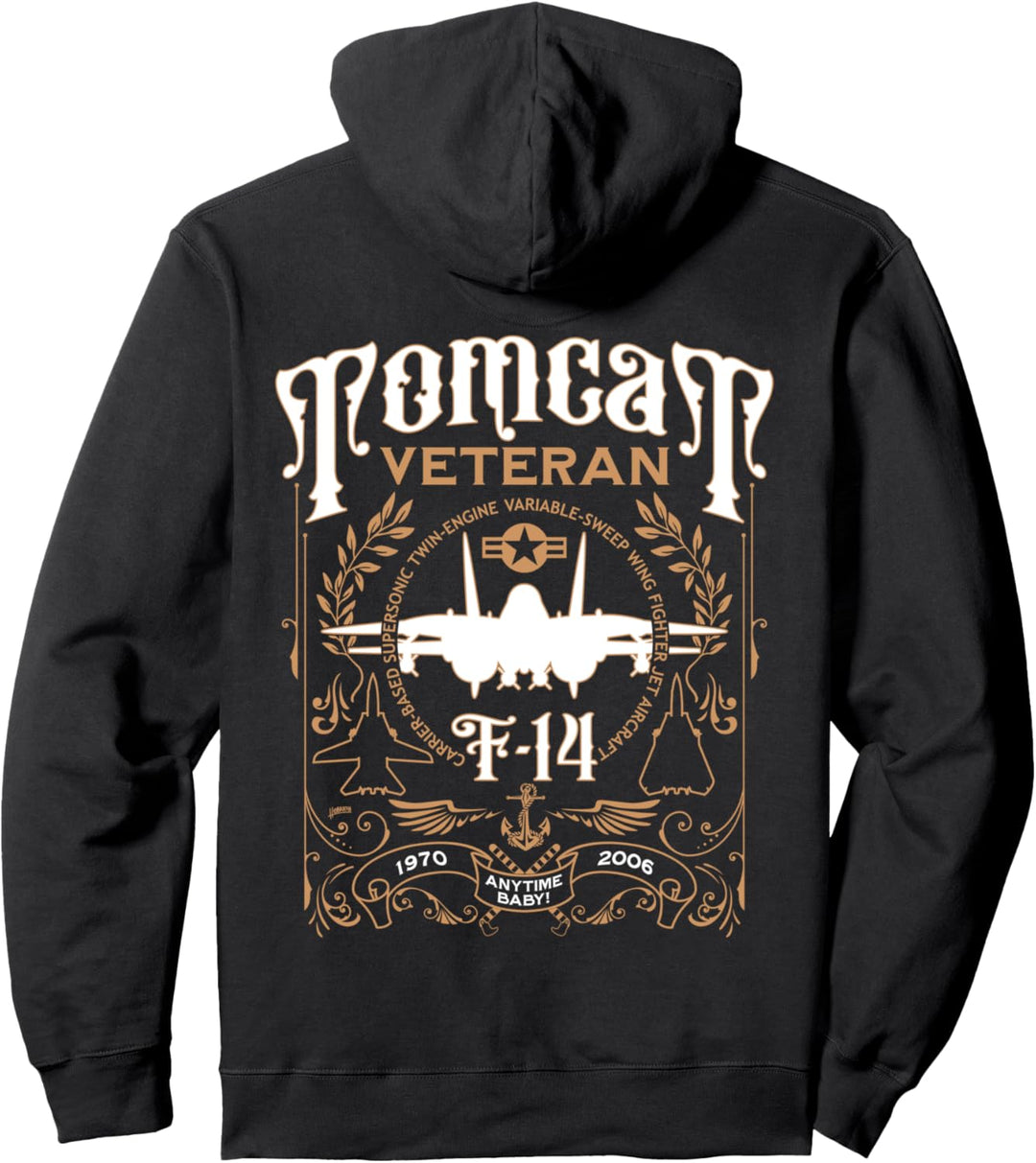 Klassisches F-14 Tomcat Veteran Militär-Kampfflugzeug Pullover Hoodie