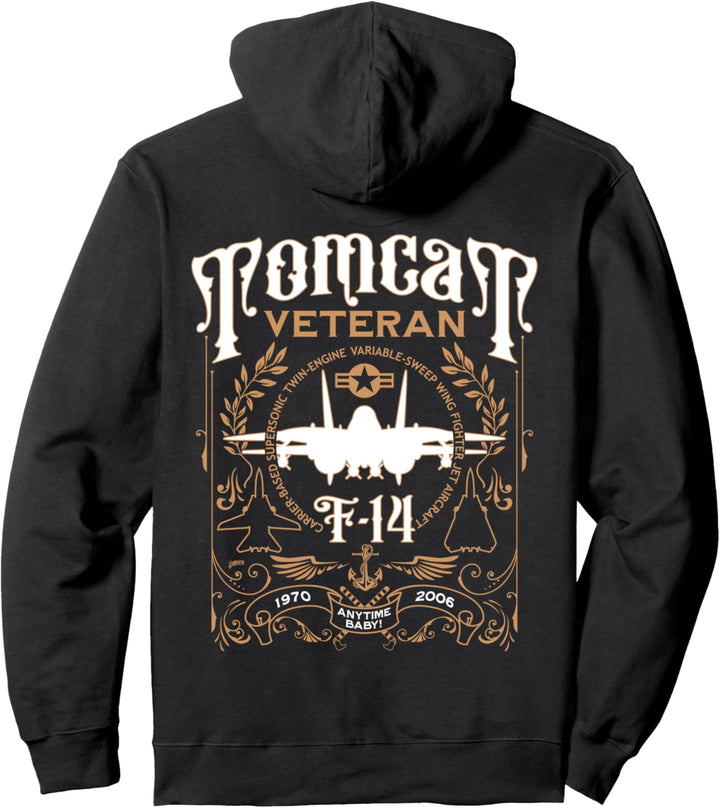 Klassisches F-14 Tomcat Veteran Militär-Kampfflugzeug Pullover Hoodie
