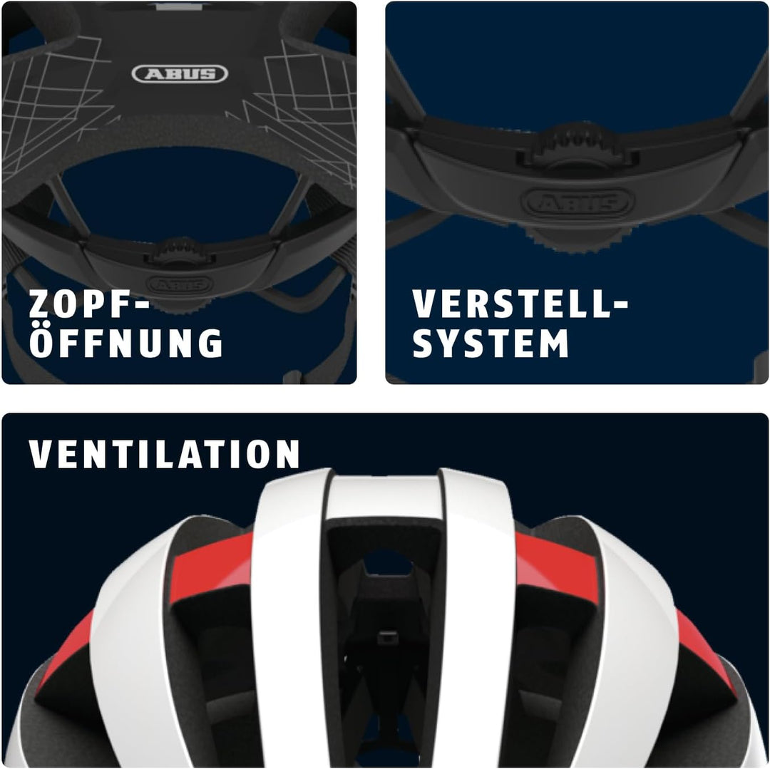 ABUS Rennradhelm Viantor - Sportlicher Fahrradhelm für Einsteiger - für Damen und Herren M (52-58 cm